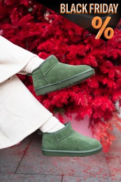 Zöld fordított bőr csizma 1s7h1200