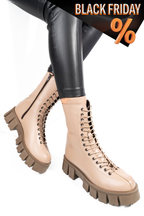 Bézs természetes bőr bakancs 2s7h42829np