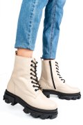 Bézs természetes bőr bakancs 1s7h51