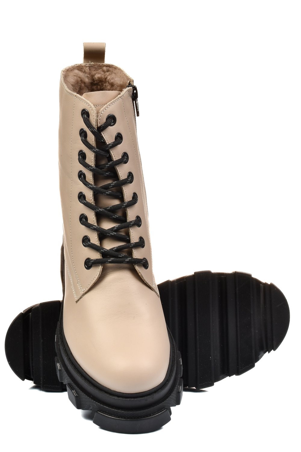 Bézs természetes bőr bakancs 1s7h51