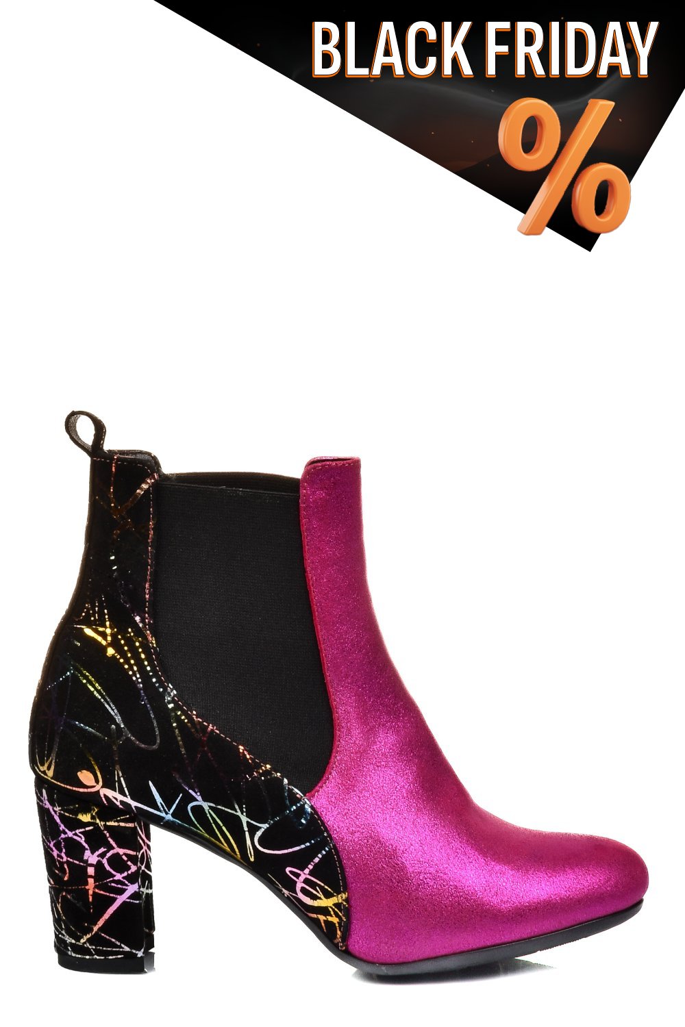 Fekete fordított bőr bokacsizma 7s7h70