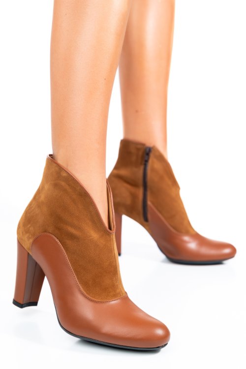 Barna fordított bőr bokacsizma 7s7h90