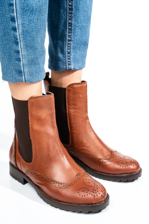 Barna természetes bőr bakancs 1s7h0795