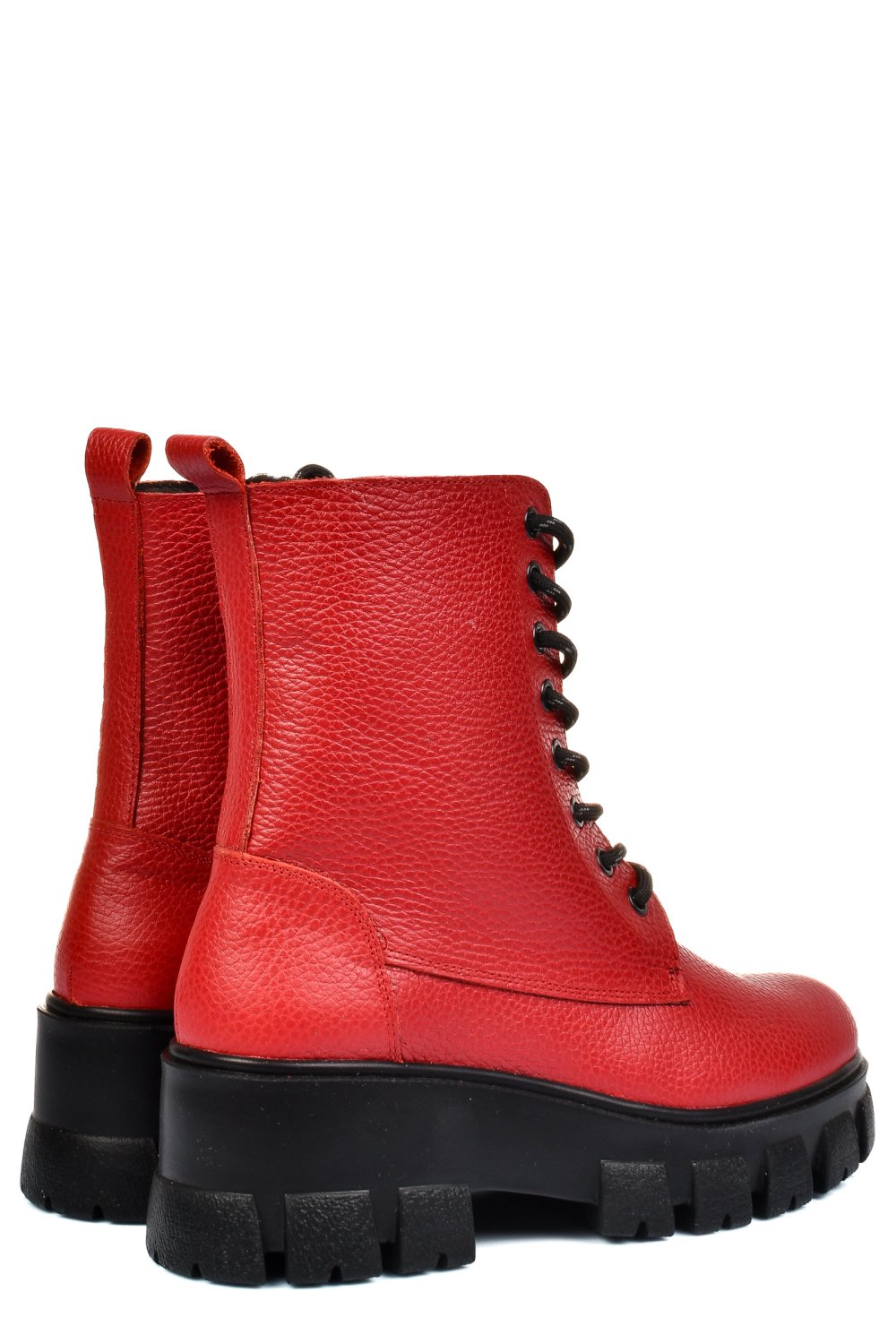 Piros természetes bőr bakancs 1s7h55