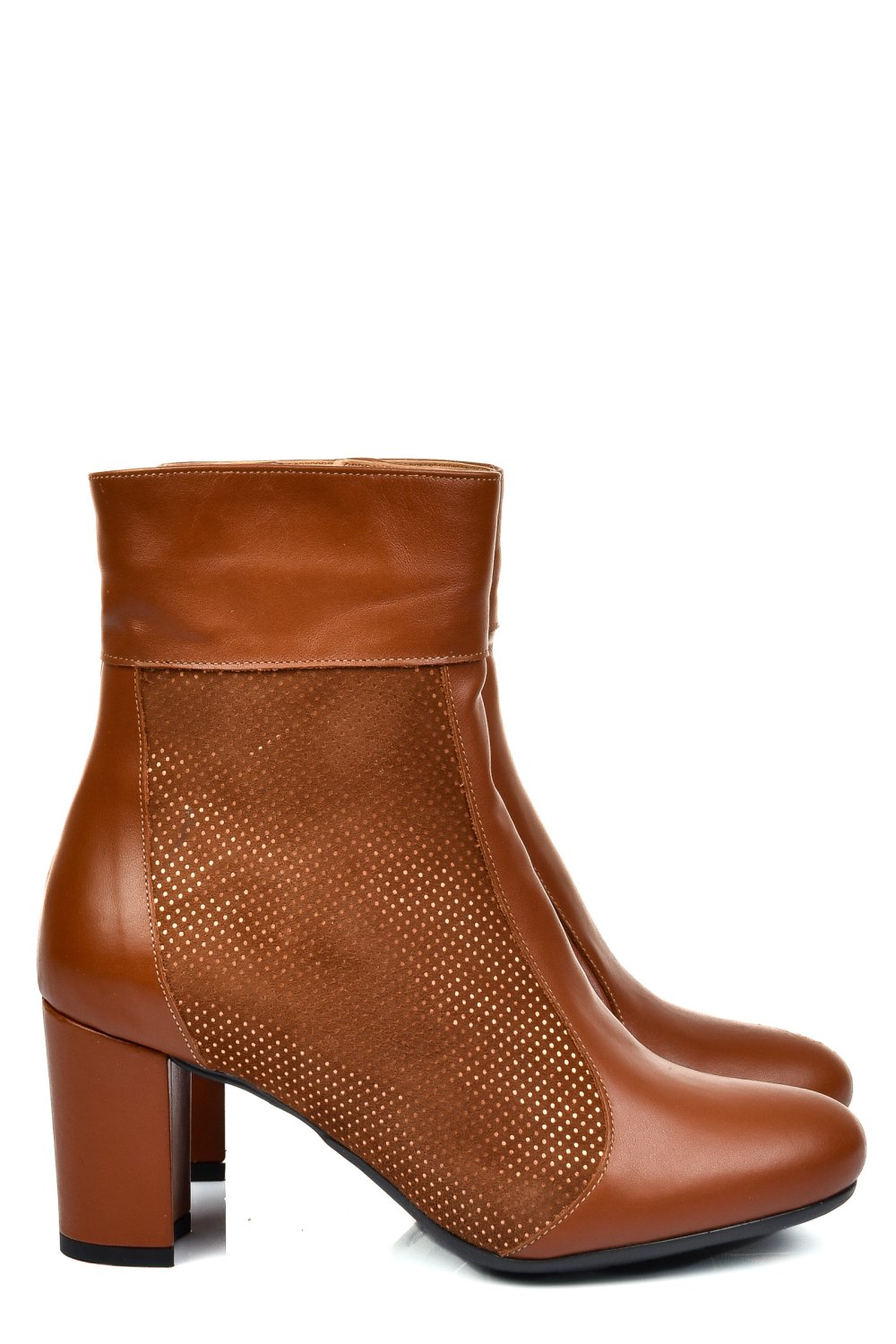 Barna természetes bőr bokacsizma 7s7h73