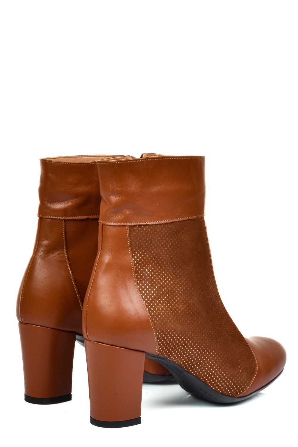 Barna természetes bőr bokacsizma 7s7h73