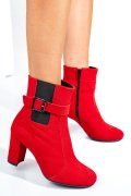 Piros fordított bőr bokacsizma 7s7h72