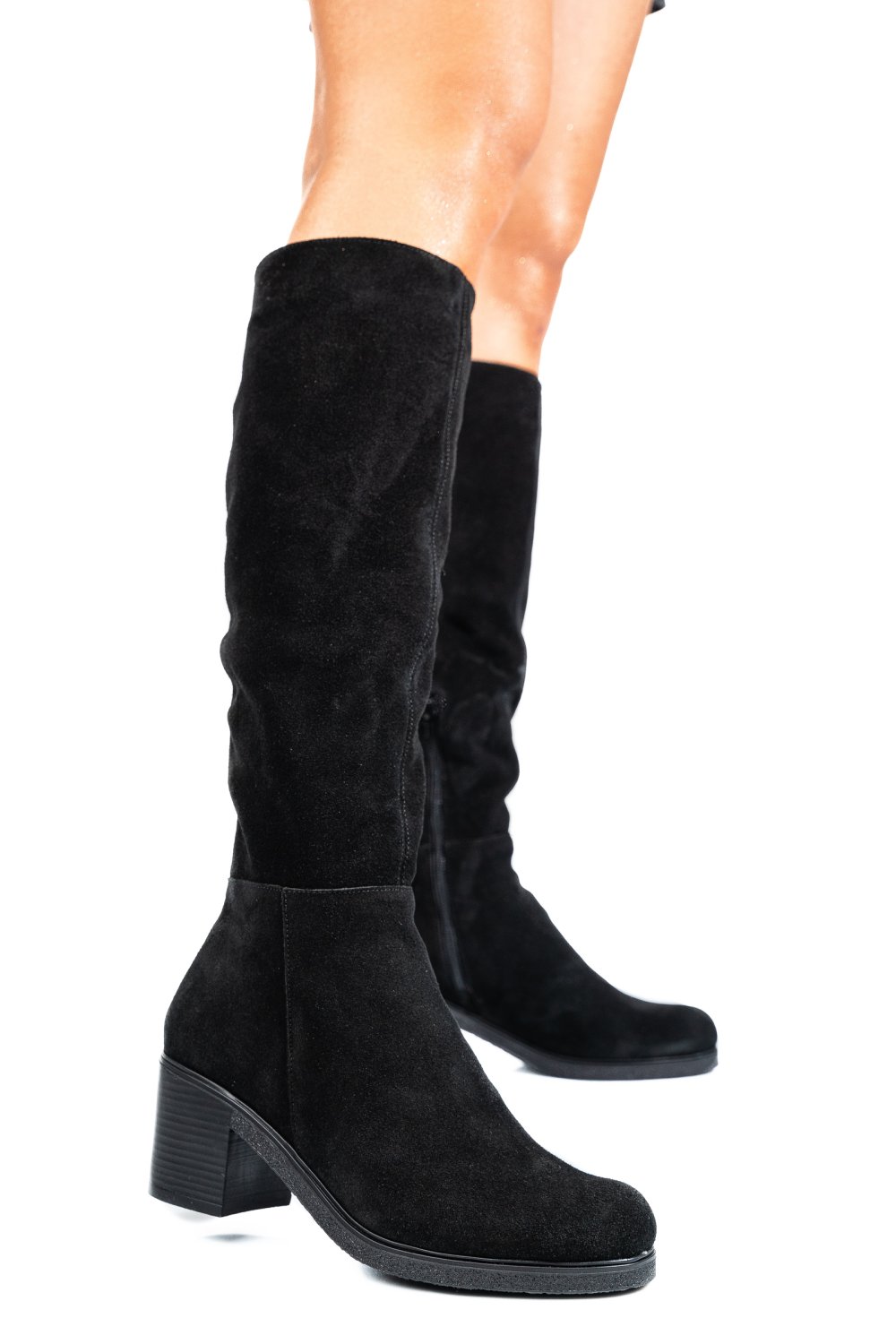 Fekete fordított bőr csizma 8s7h00