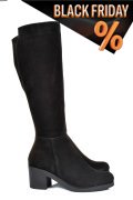 Fekete fordított bőr csizma 8s7h00