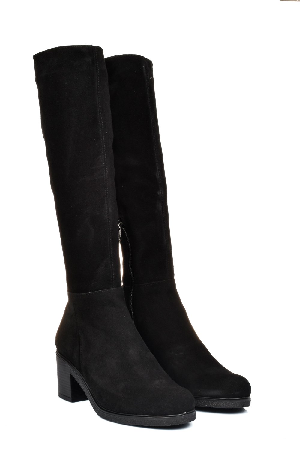 Fekete fordított bőr csizma 8s7h00