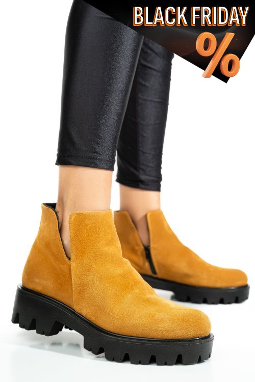 Barna fordított bőr bakancs 0s7h24