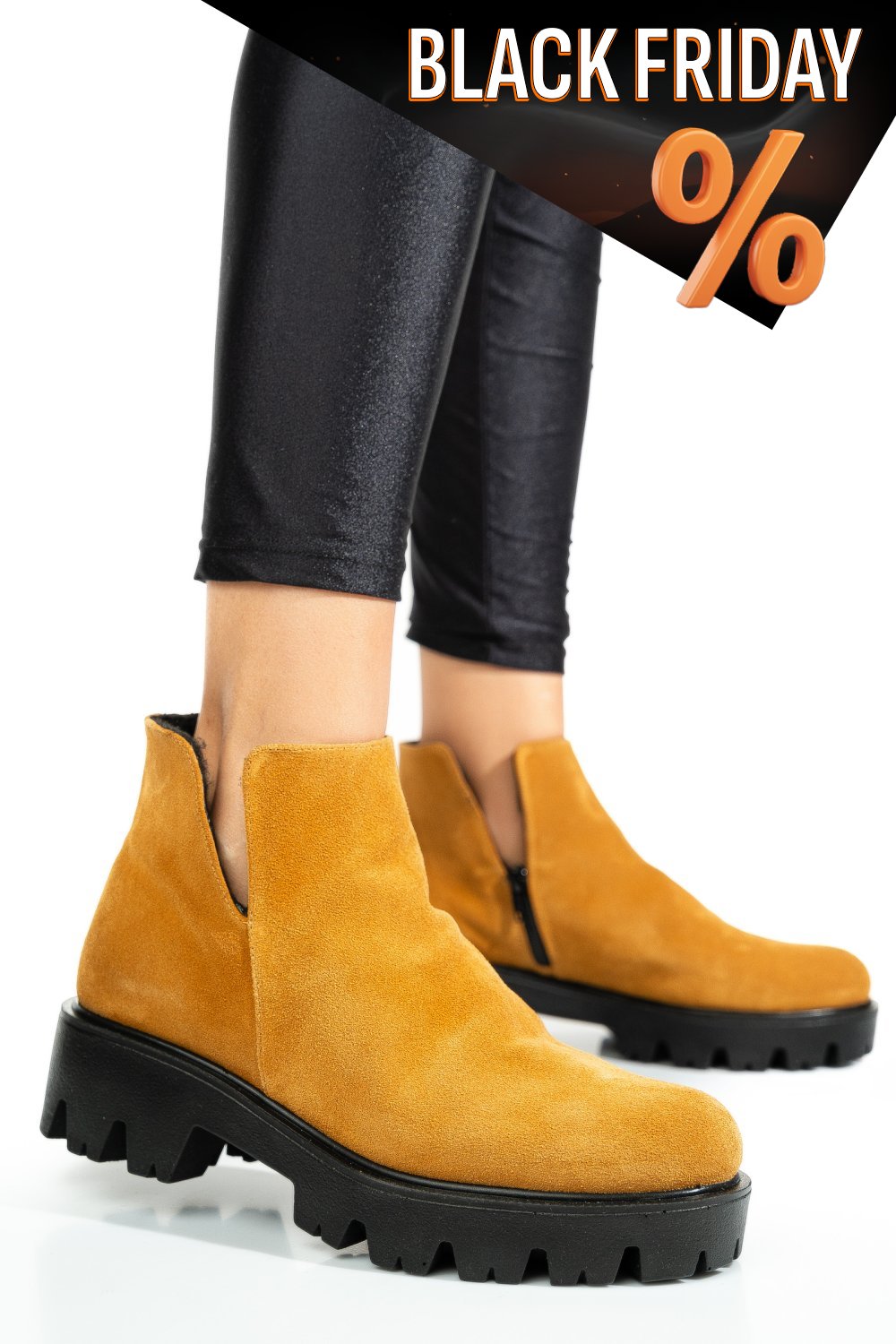 Barna fordított bőr bakancs 0s7h24