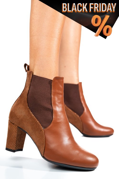 Barna fordított bőr bokacsizma 7s7h70nef