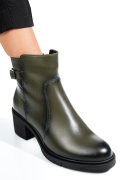 Zöld természetes bőr bokacsizma 4s7h26