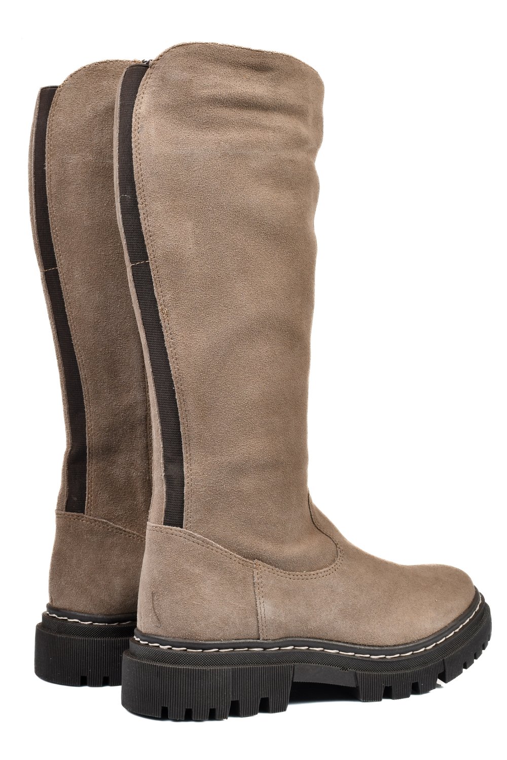 Bézs fordított bőr csizma bs7hb06-3207