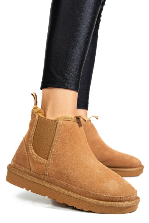 Barna fordított bőr bakancs 1s7h208