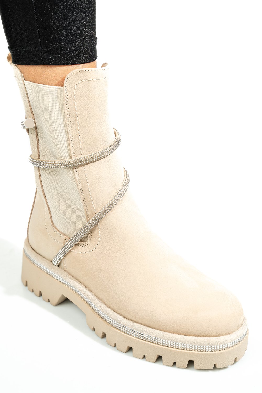 Bézs természetes bőr bakancs 0s7h945-6