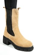Bézs fordított bőr bakancs 1s7h0603