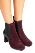 Bordó fordított bőr bokacsizma 7s7h70