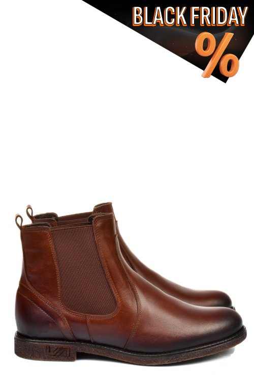 Barna természetes bőr bakancs 2s7h11