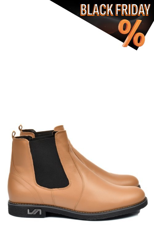 Bézs természetes bőr bakancs 2s7h11