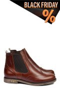 Barna természetes bőr bakancs 2s7h12