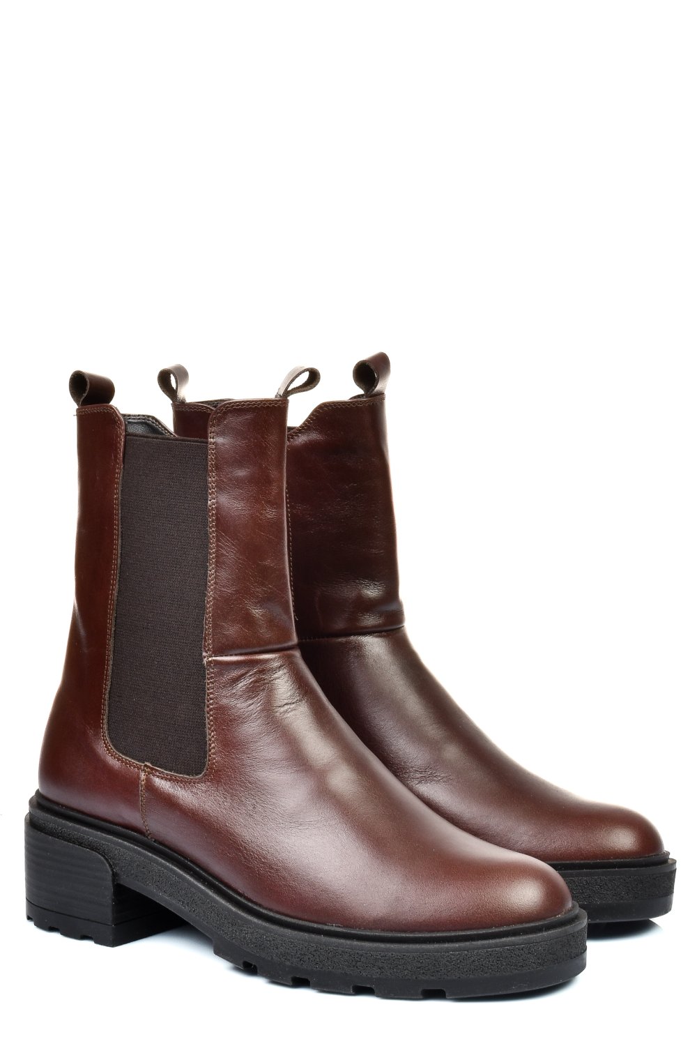 Barna természetes bőr bakancs 2s7h24