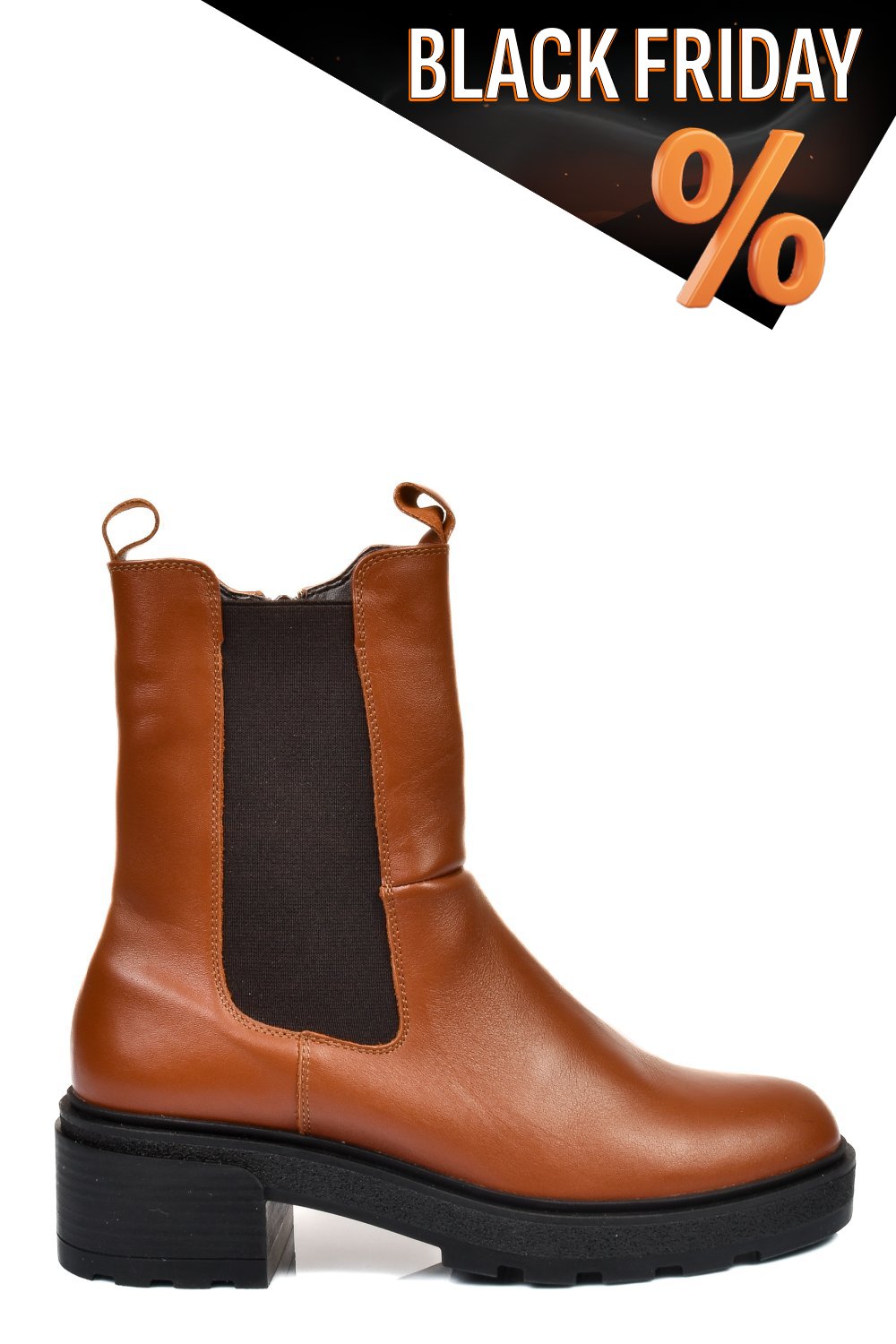 Barna természetes bőr bakancs 2s7h24