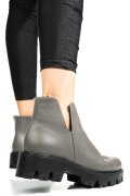 Szürke természetes bőr bakancs 0s7h24