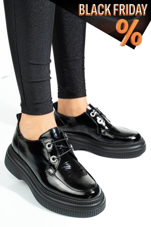 Fekete természetes lakkozott bőr  2s7h51617npk