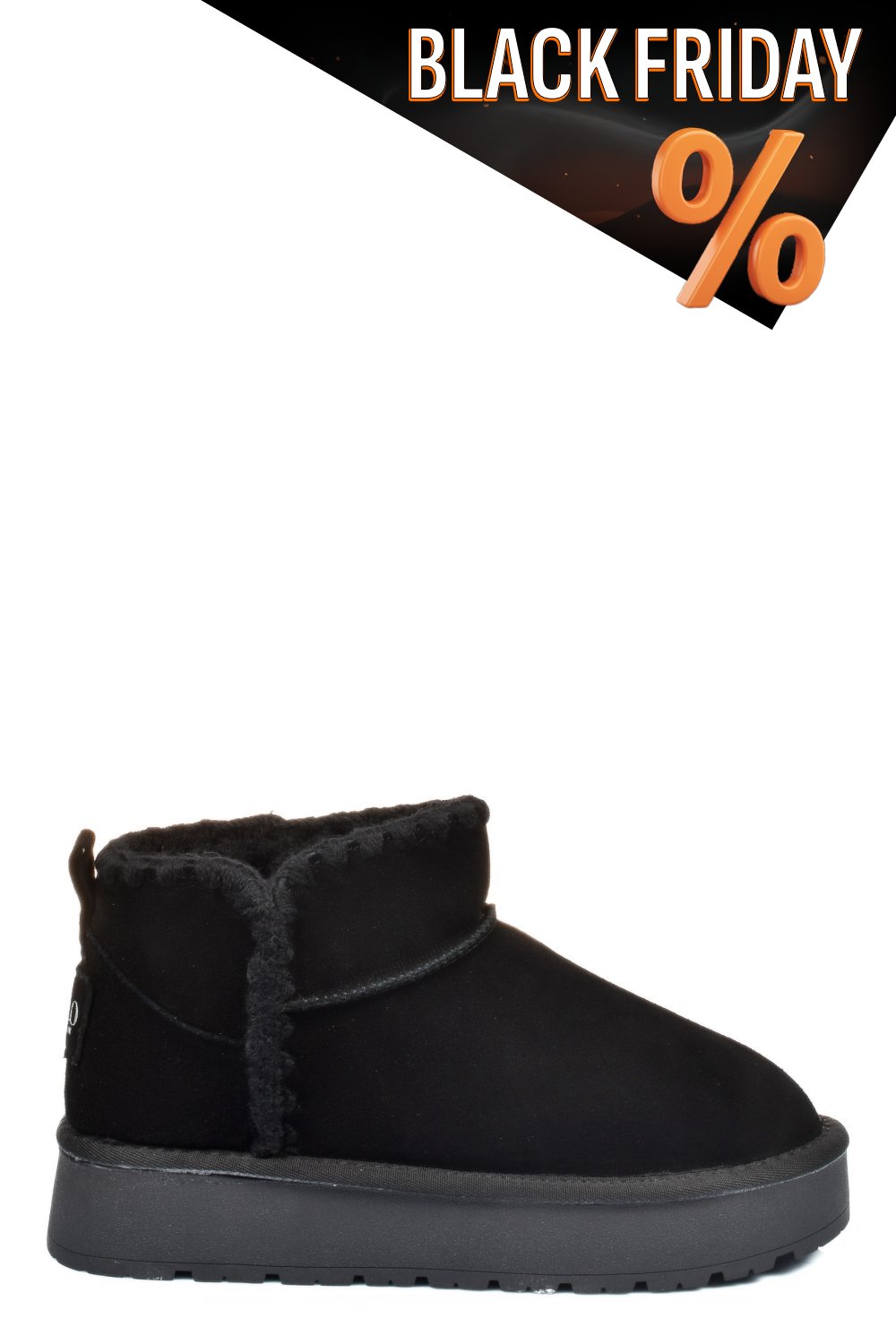 Fekete fordított bőr csizma ss7hcw421p19