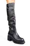 Fekete természetes bőr csizma 1s7h0691