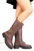 Barna természetes bőr csizma 1s7h0552