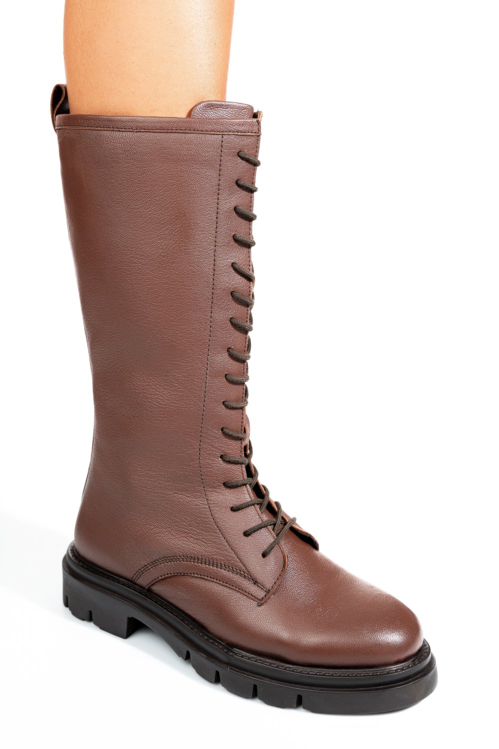 Barna természetes bőr csizma 1s7h0552