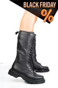Fekete természetes bőr csizma 1s7h0552