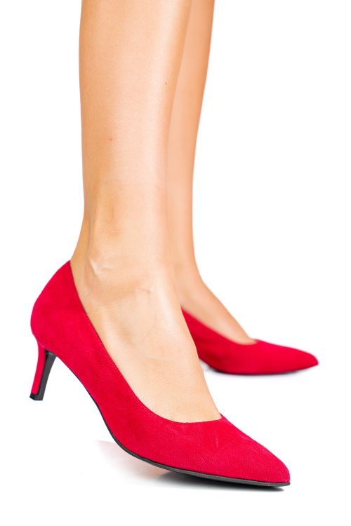 Fukszia fordított bőr magassarkú cipők 3s7h514