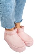 Rózsaszín fordított bőr csizma ss7hcg421p81