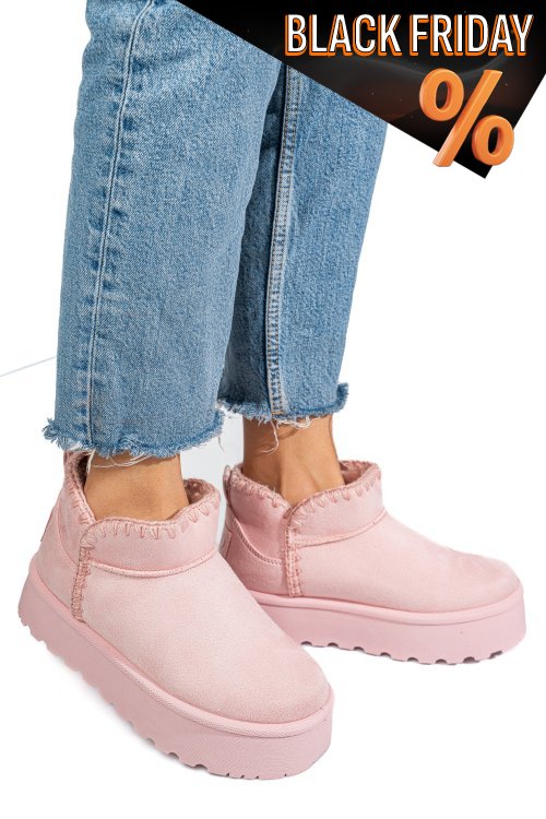 Rózsaszín fordított bőr csizma ss7hcg421p81