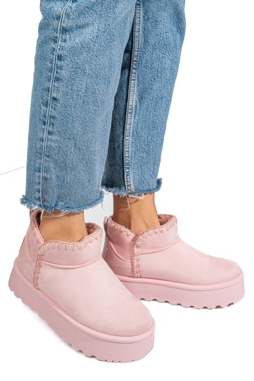 Rózsaszín fordított bőr csizma ss7hcg421p81