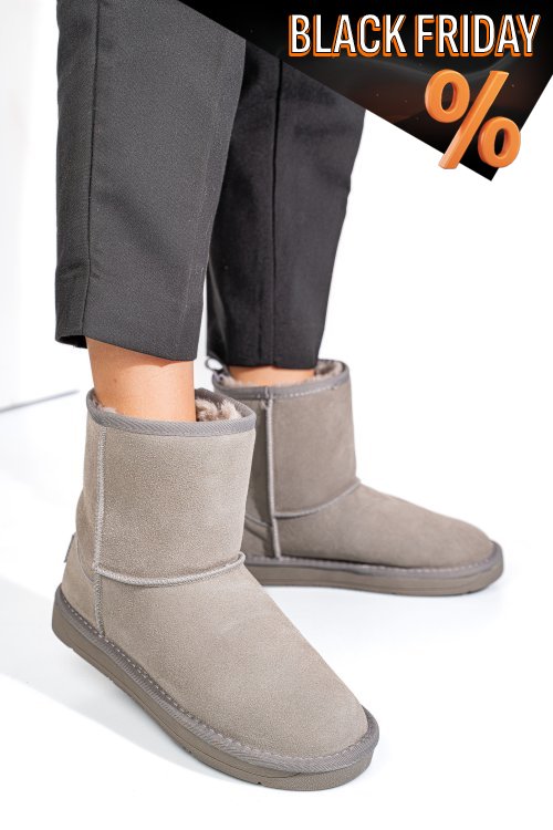 Bézs fordított bőr csizma ss7hcw421p08