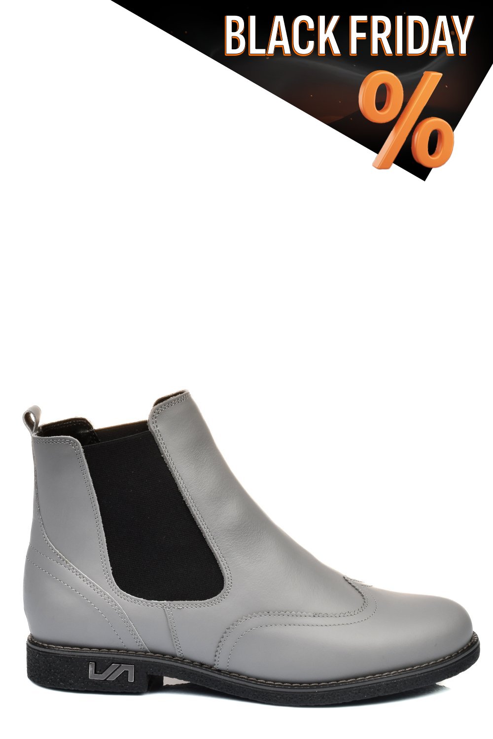 Szürke természetes bőr bakancs 2s7h12