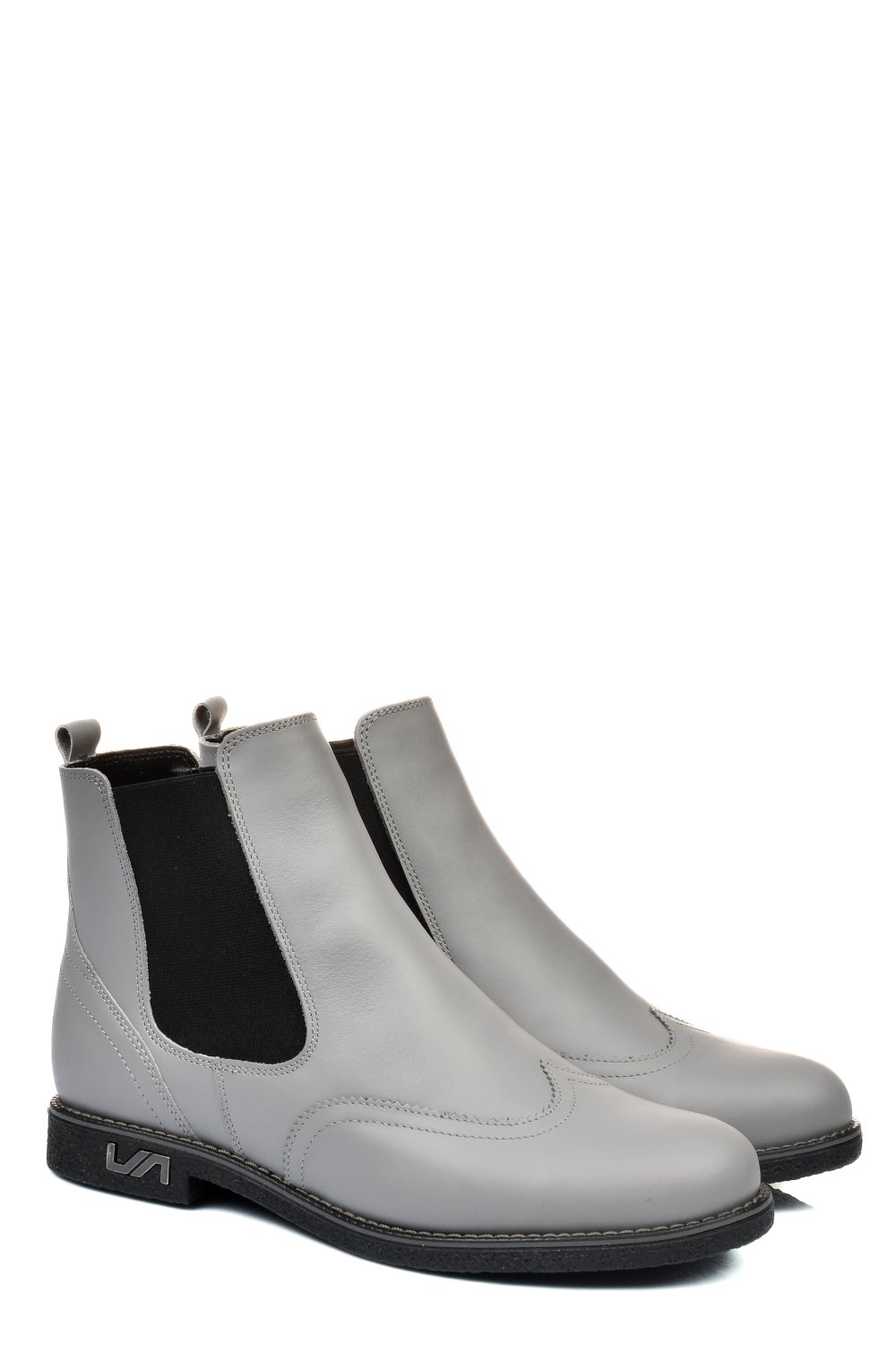 Szürke természetes bőr bakancs 2s7h12