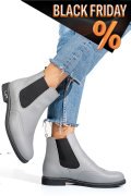Szürke természetes bőr bakancs 2s7h12