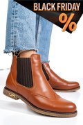 Barna természetes bőr bakancs 2s7h12