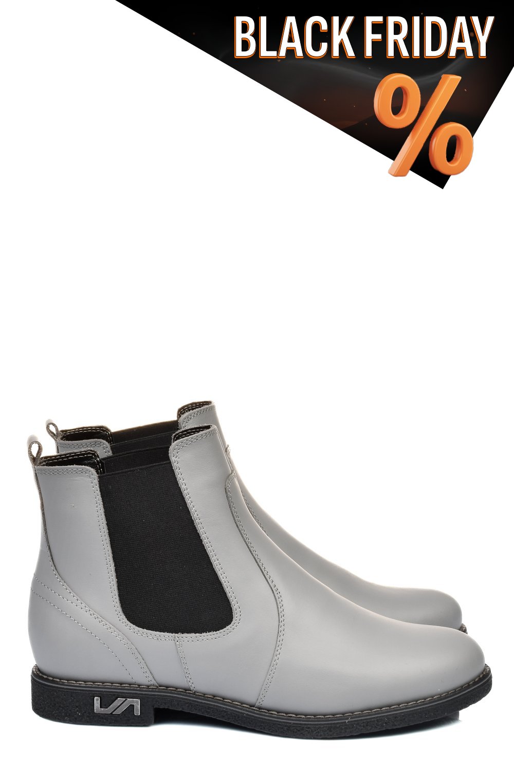 Szürke természetes bőr bakancs 2s7h11