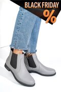 Szürke természetes bőr bakancs 2s7h11
