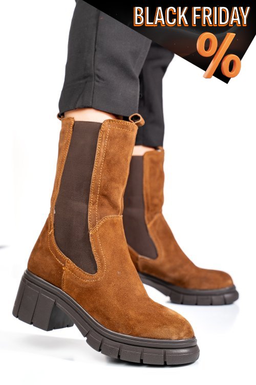 Barna fordított bőr bakancs 1s7h0603