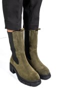 Khaki fordított bőr bakancs 1s7h0603