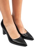 Fekete természetes bőr magassarkú cipők 1s7h376