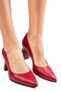 Piros természetes bőr magassarkú cipők 1s7h362